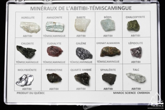 Box of 15 Abitibi-Témiscamingue Minerals